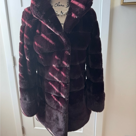 Jones New York Deep Plum Teddy Jacket winter jacket - Picture 2 of 7